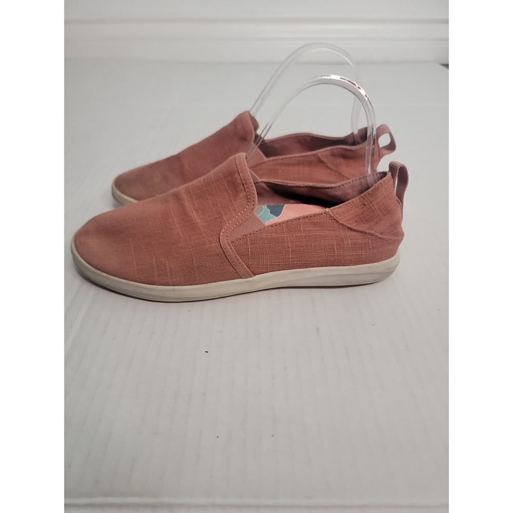 OluKai Olona Haleiwa Slip On Comfort Shoes Womens 8.5 Cedar Wood Coral Apargatas